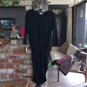 Sundry black ruched dress